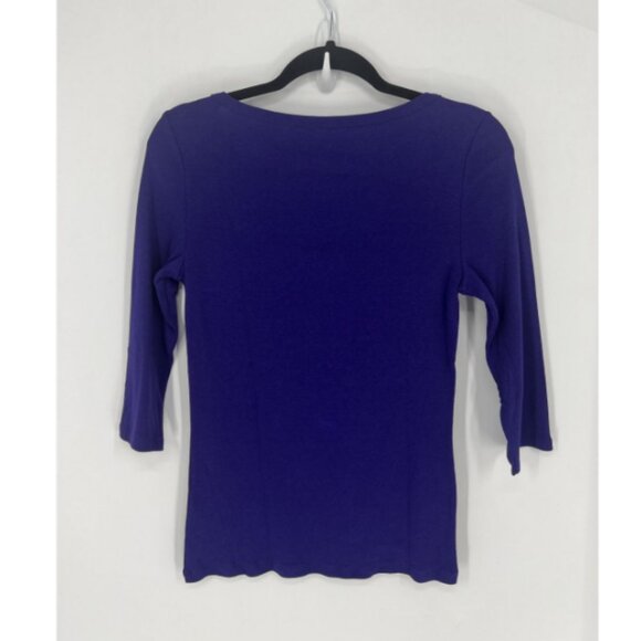 Gap - Supersoft Boatneck 3/4 Sleeve Tee 510814-00 | Medium | Navy Uniform Blue - Picture 2 of 6